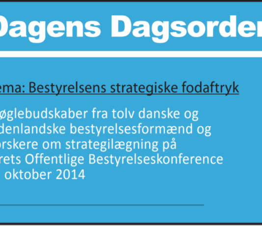 Dagens Dagsorden NR. 24. Bestyrelsens Strategiske Fodaftryk